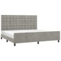 Estructura de cama con cabecero terciopelo gris claro 200x200cm de vidaXL, Camas y somieres - Ref: Foro24-3126019, Precio: 25...