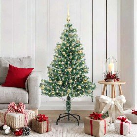 Árbol de Navidad Artificial Nevado con Luz LED Verde y 150 cm en Decoración Festiva y Estacional | Comprar online en Foru.es