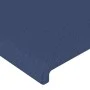 Bed frame with blue fabric headboard 90x190 cm by vidaXL, Beds and slatted bases - Ref: Foro24-3124861, Price: 148,62 €, Disc...