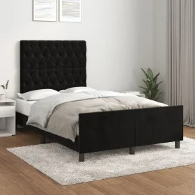 Bed frame with black velvet headboard 120x200 cm by vidaXL, Beds and slatted bases - Ref: Foro24-3125930, Price: 182,65 €, Di...