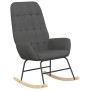 Sillón mecedora con taburete tela gris oscuro de vidaXL, Mecedoras - Ref: Foro24-3097705, Precio: 149,21 €, Descuento: %