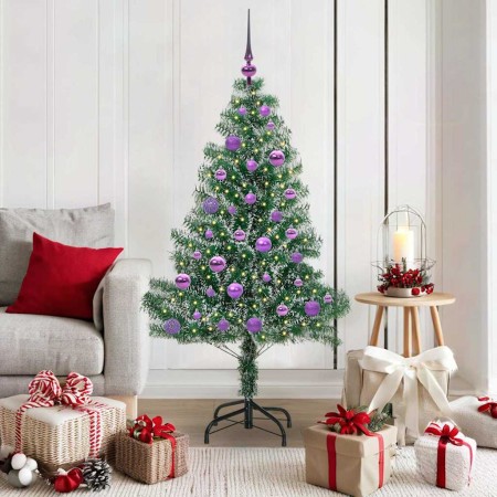 Árbol de Navidad Artificial Nevado con Luz LED Verde y 150 cm en Decoración Festiva y Estacional | Comprar online en Foru.es