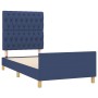 Estructura de cama con cabecero de tela azul 100x200 cm de vidaXL, Camas y somieres - Ref: Foro24-3125282, Precio: 149,53 €, ...