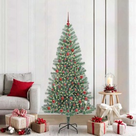 Árbol de Navidad Artificial Nevado con Luz LED Verde y 210 cm en Decoración Festiva y Estacional | Comprar online en Foru.es