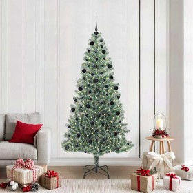 Árbol de Navidad Artificial Nevado con Luz LED Verde y 210 cm en Decoración Festiva y Estacional | Comprar online en Foru.es