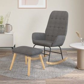 Sillón mecedora con taburete tela gris claro de vidaXL, Mecedoras - Ref: Foro24-3097704, Precio: 148,30 €, Descuento: %