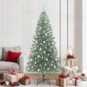Árbol de Navidad Artificial Nevado con Luz LED Verde y 210 cm en Decoración Festiva y Estacional | Comprar online en Foru.es