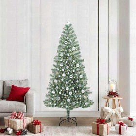 Árbol de Navidad Artificial Nevado con Luz LED Verde y 210 cm en Decoración Festiva y Estacional | Comprar online en Foru.es