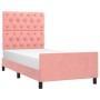 Estructura de cama con cabecero de terciopelo rosa 80x200 cm de vidaXL, Camas y somieres - Ref: Foro24-3125909, Precio: 165,6...