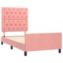 Estructura de cama con cabecero de terciopelo rosa 80x200 cm de vidaXL, Camas y somieres - Ref: Foro24-3125909, Precio: 165,6...