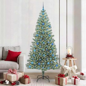 Árbol de Navidad Artificial Nevado con Luz LED Verde y 210 cm en Decoración Festiva y Estacional | Comprar online en Foru.es