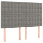 Estructura de cama con cabecero terciopelo gris claro 140x190cm de vidaXL, Camas y somieres - Ref: Foro24-3125995, Precio: 22...