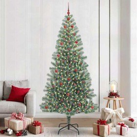 Árbol de Navidad Artificial Nevado con Luz LED Verde y 240 cm en Decoración Festiva y Estacional | Comprar online en Foru.es