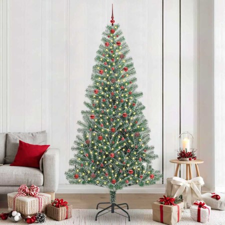 Árbol de Navidad Artificial Nevado con Luz LED Verde y 240 cm en Decoración Festiva y Estacional | Comprar online en Foru.es