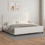 Estructura de cama cabecero cuero sintético blanco 200x200 cm de vidaXL, Camas y somieres - Ref: Foro24-3125592, Precio: 250,...
