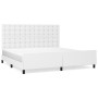 Estructura de cama cabecero cuero sintético blanco 200x200 cm de vidaXL, Camas y somieres - Ref: Foro24-3125592, Precio: 250,...