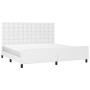 Estructura de cama cabecero cuero sintético blanco 200x200 cm de vidaXL, Camas y somieres - Ref: Foro24-3125592, Precio: 250,...