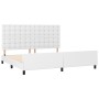 Estructura de cama cabecero cuero sintético blanco 200x200 cm de vidaXL, Camas y somieres - Ref: Foro24-3125592, Precio: 250,...