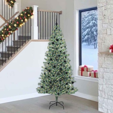 Árbol de Navidad Artificial Nevado con Luz LED Verde y 240 cm en Decoración Festiva y Estacional | Comprar online en Foru.es
