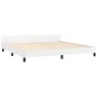 Estructura de cama cabecero cuero sintético blanco 200x200 cm de vidaXL, Camas y somieres - Ref: Foro24-3125592, Precio: 250,...