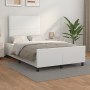 Estructura de cama cabecero cuero sintético blanco 120x200 cm de vidaXL, Camas y somieres - Ref: Foro24-3125440, Precio: 159,...