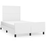 Estructura de cama cabecero cuero sintético blanco 120x200 cm de vidaXL, Camas y somieres - Ref: Foro24-3125440, Precio: 159,...