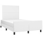 Estructura de cama cabecero cuero sintético blanco 120x200 cm de vidaXL, Camas y somieres - Ref: Foro24-3125440, Precio: 159,...