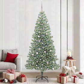 Árbol de Navidad Artificial Nevado con Luz LED Verde y 240 cm en Decoración Festiva y Estacional | Comprar online en Foru.es
