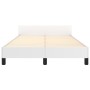 Estructura de cama cabecero cuero sintético blanco 120x200 cm de vidaXL, Camas y somieres - Ref: Foro24-3125440, Precio: 159,...