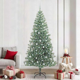 Árbol de Navidad Artificial Nevado con Luz LED Verde y 240 cm en Decoración Festiva y Estacional | Comprar online en Foru.es