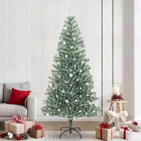 Árbol de Navidad Artificial Nevado con Luz LED Verde y 240 cm en Decoración Festiva y Estacional | Comprar online en Foru.es