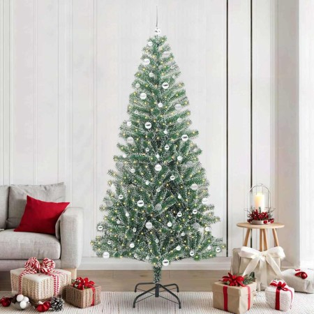 Árbol de Navidad Artificial Nevado con Luz LED Verde y 240 cm en Decoración Festiva y Estacional | Comprar online en Foru.es