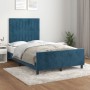 Estructura cama con cabecero terciopelo azul oscuro 120x200cm de vidaXL, Camas y somieres - Ref: Foro24-3125871, Precio: 174,...