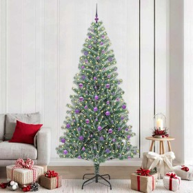 Árbol de Navidad Artificial Nevado con Luz LED Verde y 240 cm en Decoración Festiva y Estacional | Comprar online en Foru.es
