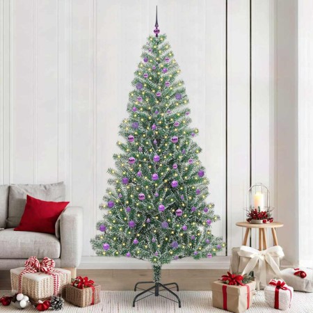 Árbol de Navidad Artificial Nevado con Luz LED Verde y 240 cm en Decoración Festiva y Estacional | Comprar online en Foru.es