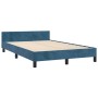 Estructura cama con cabecero terciopelo azul oscuro 120x200cm de vidaXL, Camas y somieres - Ref: Foro24-3125871, Precio: 174,...