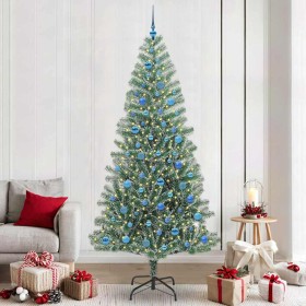 Árbol de Navidad Artificial Nevado con Luz LED Verde y 240 cm en Decoración Festiva y Estacional | Comprar online en Foru.es