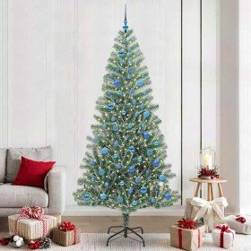Árbol de Navidad Artificial Nevado con Luz LED Verde y 240 cm en Decoración Festiva y Estacional | Comprar online en Foru.es
