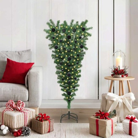 Árbol de Navidad artificial preiluminado al revés con juego de bolas en Decoración Festiva y Estacional | Comprar online en Foru