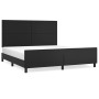 Estructura de cama con cabecero cuero sintético negro 180x200cm de vidaXL, Camas y somieres - Ref: Foro24-3125463, Precio: 25...