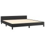 Estructura de cama con cabecero cuero sintético negro 180x200cm de vidaXL, Camas y somieres - Ref: Foro24-3125463, Precio: 25...