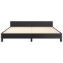 Estructura de cama con cabecero cuero sintético negro 180x200cm de vidaXL, Camas y somieres - Ref: Foro24-3125463, Precio: 25...