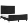 Estructura de cama con cabecero de terciopelo negro 140x200 cm de vidaXL, Camas y somieres - Ref: Foro24-3126003, Precio: 263...