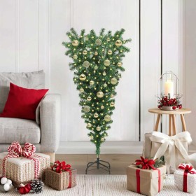 Árbol de Navidad artificial preiluminado al revés con juego de bolas en Decoración Festiva y Estacional | Comprar online en Foru