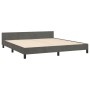 Estructura cama con cabecero terciopelo gris oscuro 180x200 cm de vidaXL, Camas y somieres - Ref: Foro24-3126014, Precio: 232...