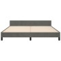 Estructura cama con cabecero terciopelo gris oscuro 180x200 cm de vidaXL, Camas y somieres - Ref: Foro24-3126014, Precio: 232...