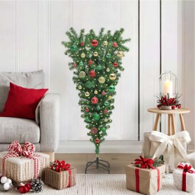 Árbol de Navidad artificial preiluminado al revés con juego de bolas en Decoración Festiva y Estacional | Comprar online en Foru