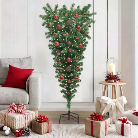 Árbol de Navidad artificial preiluminado invertido con juego de bolas en Decoración Festiva y Estacional | Comprar online en For