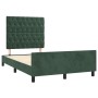 Estructura cama con cabecero terciopelo verde oscuro 120x200 cm de vidaXL, Camas y somieres - Ref: Foro24-3125931, Precio: 19...