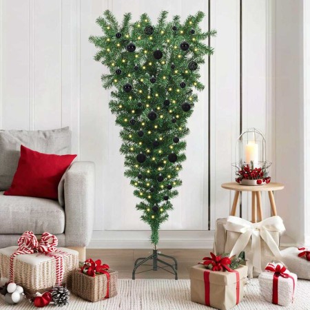 Árbol de Navidad artificial preiluminado al revés con juego de bolas en Decoración Festiva y Estacional | Comprar online en Foru